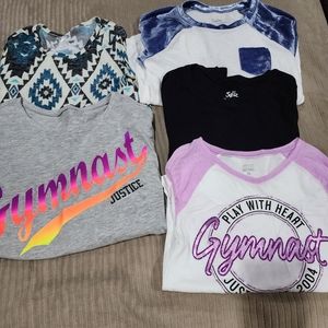 Girls justice shirt lot